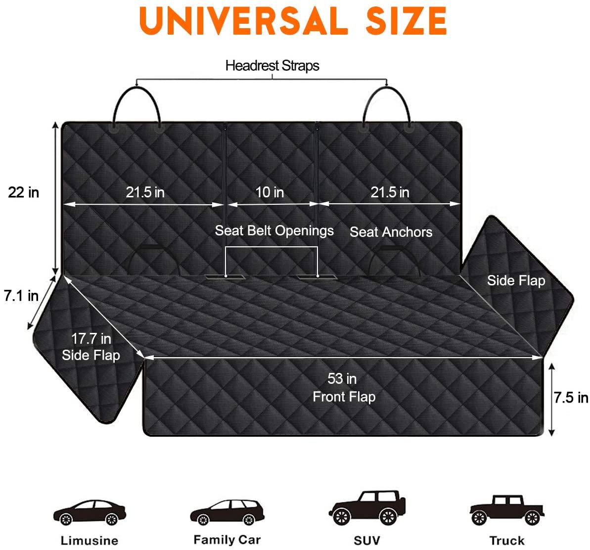 Protector Impermeable para Asiento Trasero de Auto