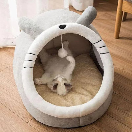Cama Cueva Lavable para Gatos y Perros Pequeños