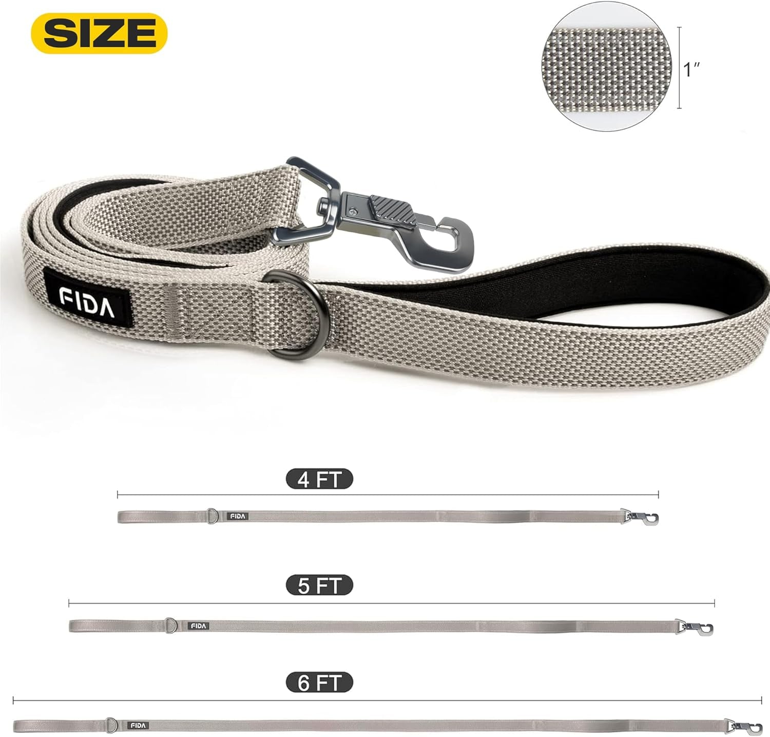 Correa Reforzada para Perros con Doble Asa - 6 ft