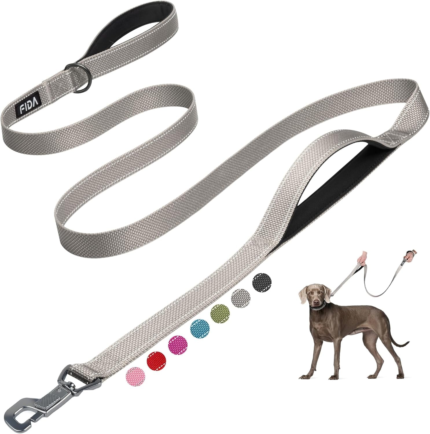 Correa Reforzada para Perros con Doble Asa - 6 ft